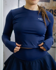 Crop Top Long Sleeve Freya - Azul Marino