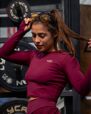 Crop Top Long Sleeve Freya - Vino