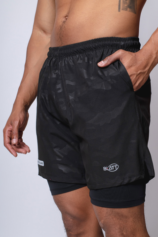 Short deportivo con lycra hydroguard camuflaje