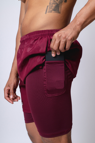 Short deportivo con lycra hydroguard camuflaje