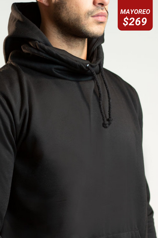 Sudadera negra cuello alto sale