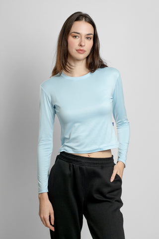 Blusa Manga Larga Ultra Suave Adaptive Fit - Azul cielo