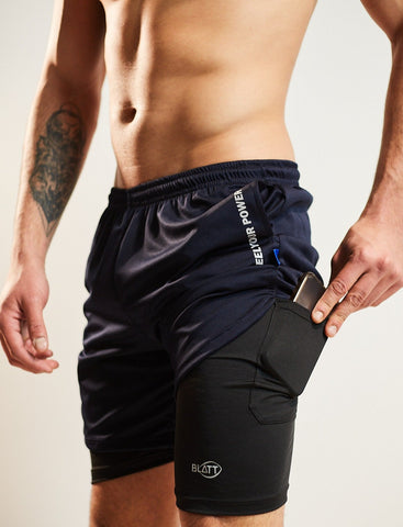 Short Deportivo con Lycra integrada Beast - Marino