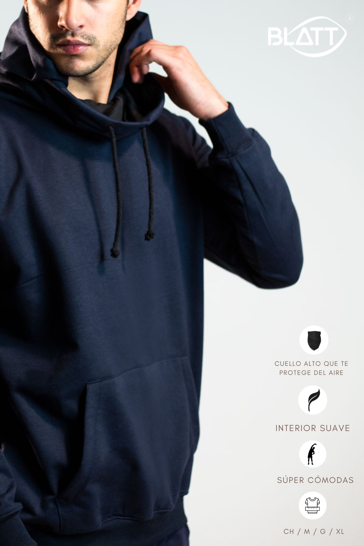Sudadera con capucha y cuello alto Basic Blatt Blatt